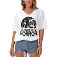 Night Of Horror 146 Shirt Women's Bat Sleeves V-Neck Blouse