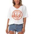 Proud Member Of The Bad Witch Club Circle Basic Women's Bat Sleeves V-Neck Blouse