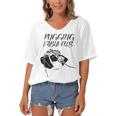 Pugging Fabulous Pug Lovers Women's Bat Sleeves V-Neck Blouse