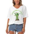 The Monsters Turned Out To Be Just Trees Hand Monster Women's Bat Sleeves V-Neck Blouse