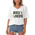 Twitcher Funny - Bird Nerd 195 Shirt Women's Bat Sleeves V-Neck Blouse