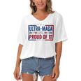 Ultra Maga And Proud Of It A Ultra Maga And Proud Of It V4 Women's Bat Sleeves V-Neck Blouse