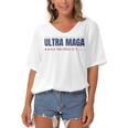 Ultra Maga And Proud Of It V10 Women's Bat Sleeves V-Neck Blouse