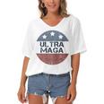 Ultra Maga And Proud Of It V4 Women's Bat Sleeves V-Neck Blouse