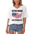 Ultra Maga And Proud Of It V6 Women's Bat Sleeves V-Neck Blouse