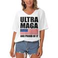 Ultra Maga And Proud Of It V9 Women's Bat Sleeves V-Neck Blouse