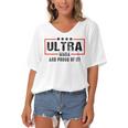 Vintage Ultra Maga And Proud Of It Women's Bat Sleeves V-Neck Blouse