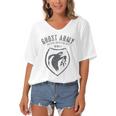 Wwii Ghost Army Patch Gift Women's Bat Sleeves V-Neck Blouse