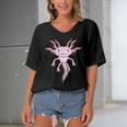 Axolotl Cute Women's Bat Sleeves V-Neck Blouse