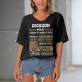 Dickson Name Gift Dickson Born To Rule Women's Bat Sleeves V-Neck Blouse
