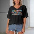 Everyone Communicates Differently V2 Women's Bat Sleeves V-Neck Blouse