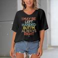 Funny I May Be Left Handed But Im Always Right Saying Gift Women's Bat Sleeves V-Neck Blouse