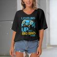 Leveling Up To Big Bro Again Gaming Lovers Vintage Women's Bat Sleeves V-Neck Blouse