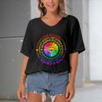 Love Is Love Science Is Real Kindness Is Everything LGBT Women's Bat Sleeves V-Neck Blouse