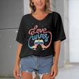 Love Wins 389 Trending Shirt Women's Bat Sleeves V-Neck Blouse