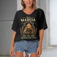 Marcia Name Shirt Marcia Family Name Women's Bat Sleeves V-Neck Blouse