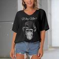 Monkey In A Cap 527 Trending Shirt Women's Bat Sleeves V-Neck Blouse