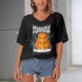 Monster Pumpkin Women's Bat Sleeves V-Neck Blouse