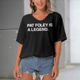 Pat Foley Is A Legend Women's Bat Sleeves V-Neck Blouse