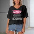 Payton Name Gift Payton Hated By Many Loved By Plenty Heart On Her Sleeve Women's Bat Sleeves V-Neck Blouse