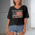 Proud Ultra Maga V2 Women's Bat Sleeves V-Neck Blouse