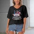 Shenanigans Squad 4Th Of July Gnomes Usa Independence Day Women's Bat Sleeves V-Neck Blouse