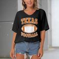Texas Football Football Ball Sport Lover Women's Bat Sleeves V-Neck Blouse