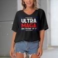 Ultra Maga And Proud Of It A Ultra Maga And Proud Of It V15 Women's Bat Sleeves V-Neck Blouse