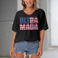 Ultra Maga And Proud Of It A Ultra Maga And Proud Of It V18 Women's Bat Sleeves V-Neck Blouse