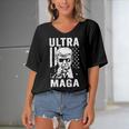 Ultra Maga Great Ultra Maga Gift Women's Bat Sleeves V-Neck Blouse