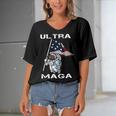 Ultra Maga Trending Gift Women's Bat Sleeves V-Neck Blouse