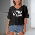 Ultra Maga Ultra Maga Funny Ultra Maga 2024 Ultra Maga And Proud Of Itultra Maga Proud V4 Women's Bat Sleeves V-Neck Blouse