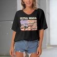 Ultra Maga We The People Women's Bat Sleeves V-Neck Blouse