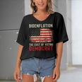 Vintage Old Bidenflation The Cost Of Voting Stupid 4Th July Women's Bat Sleeves V-Neck Blouse