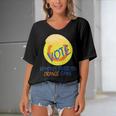 Vote Removes Stubborn Orange Stains 902 Shirt Women's Bat Sleeves V-Neck Blouse