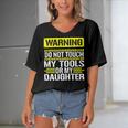 Warning Do Not Touch My Tools 196 Shirt Women's Bat Sleeves V-Neck Blouse