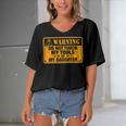 Warning Do Not Touch My Tools 198 Shirt Women's Bat Sleeves V-Neck Blouse