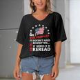 We The People It Doesnt Need To Be Rewritten 4Th Of July Women's Bat Sleeves V-Neck Blouse