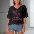 Womens Girls Night Ill Bring The Dance Moves Funny Matching Party Women's Bat Sleeves V-Neck Blouse