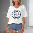 Abraham Lincoln 4Th Of July Usa Tee Gift Women's Bat Sleeves V-Neck Blouse