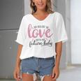 Baby Shower Text Design I Am Already In Love With My Future Baby Women's Bat Sleeves V-Neck Blouse