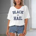 Black As Hail Funny Women's Bat Sleeves V-Neck Blouse