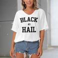 Black As Hail Funny Women's Bat Sleeves V-Neck Blouse