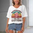 Bookmarks Are For Quitters Women's Bat Sleeves V-Neck Blouse