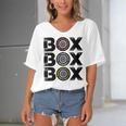 Box Box Box F1 Tyre Compound V2 Design Women's Bat Sleeves V-Neck Blouse