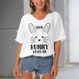 Copy Of Some Bunny Loves Dancing Women's Bat Sleeves V-Neck Blouse