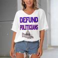 Defund Politicians Women's Bat Sleeves V-Neck Blouse