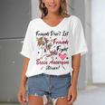 Friends Dont Let Friends Fight Brain Aneurysm Alone Unicorn Burgundy Ribbon Brain Aneurysm Bpd Brain Aneurysm Women's Bat Sleeves V-Neck Blouse