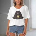 Hank The Tank Bear Vintage Distressed Save Hank The Tank 431 Trending Shirt Women's Bat Sleeves V-Neck Blouse