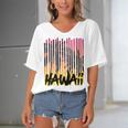 Hawaii V2 Women's Bat Sleeves V-Neck Blouse